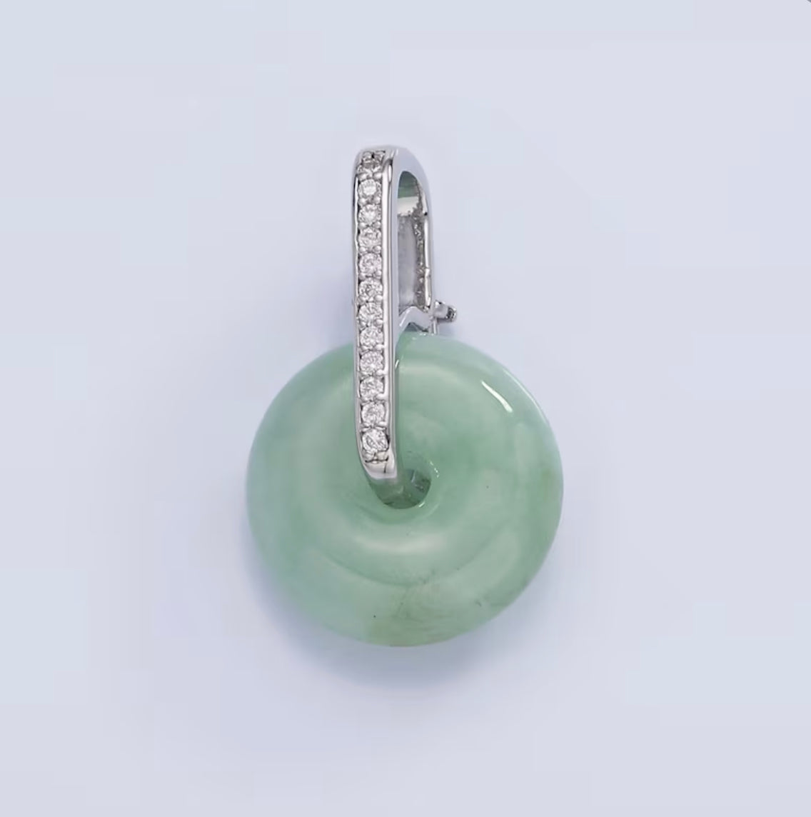 Silver Luxe Jade pendant