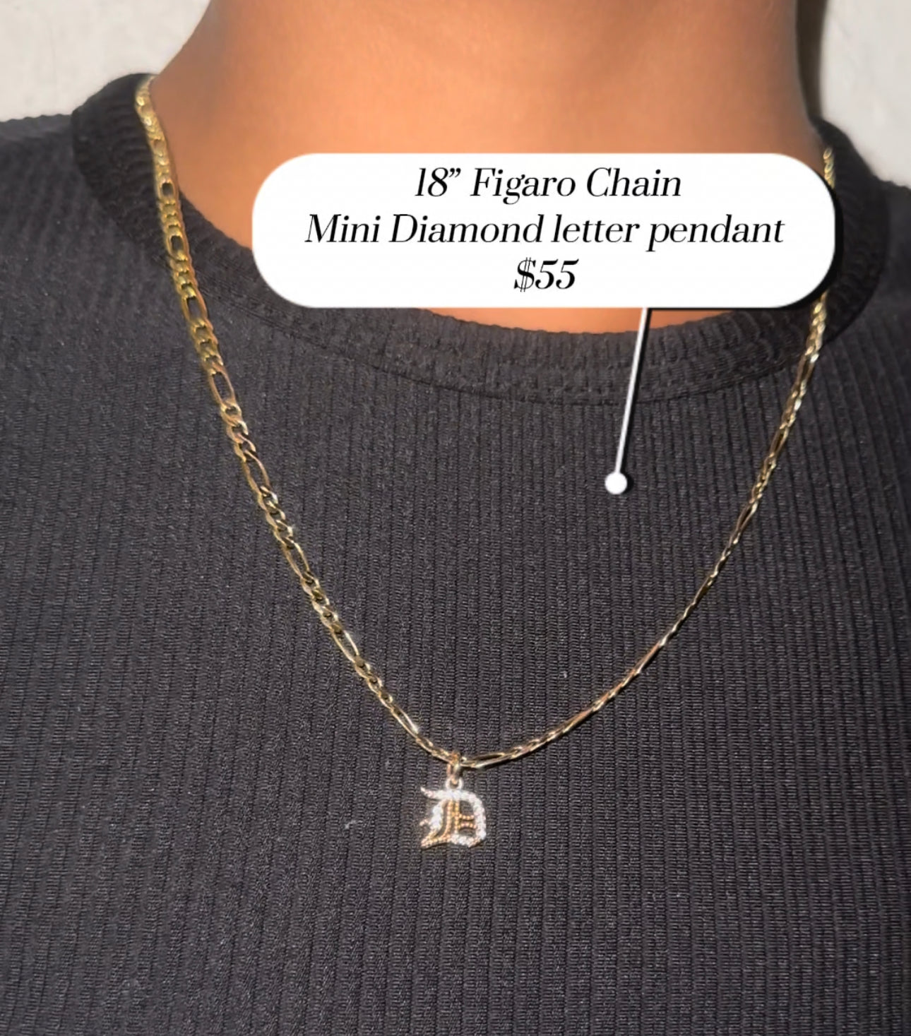 Mini Bling Letter Pendant