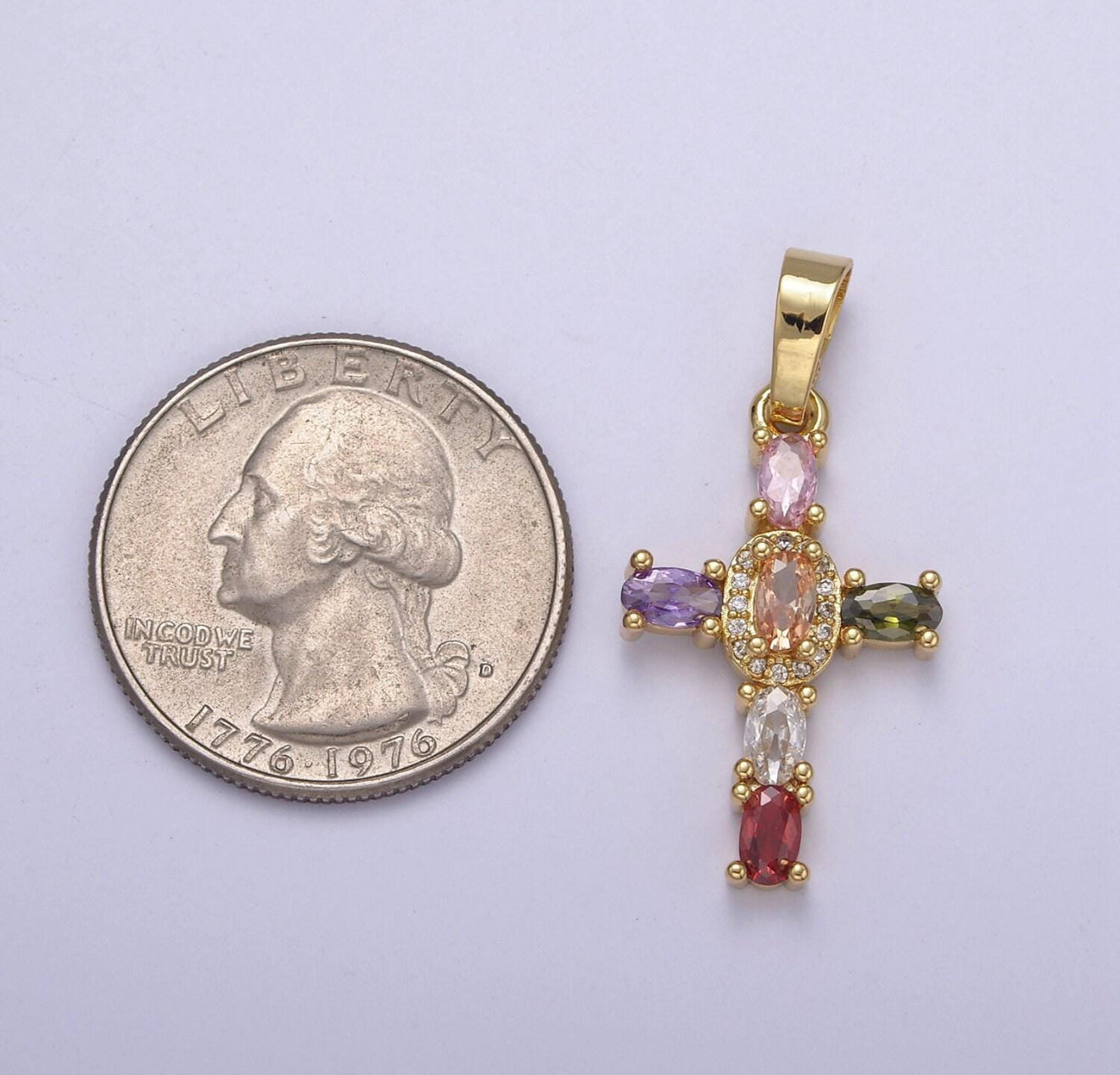 Pop of Color Cross Pendant