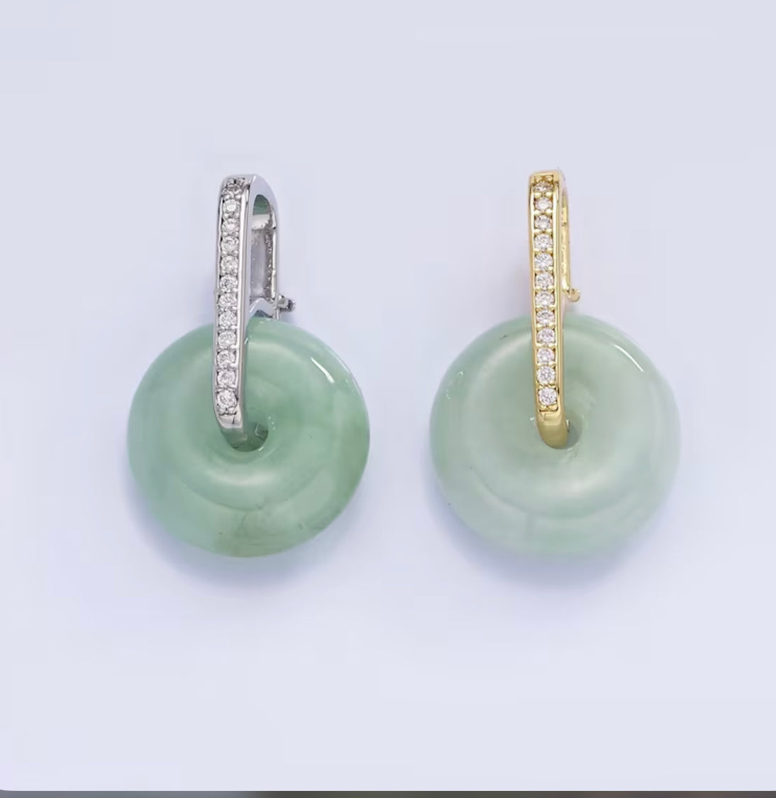 Silver Luxe Jade pendant