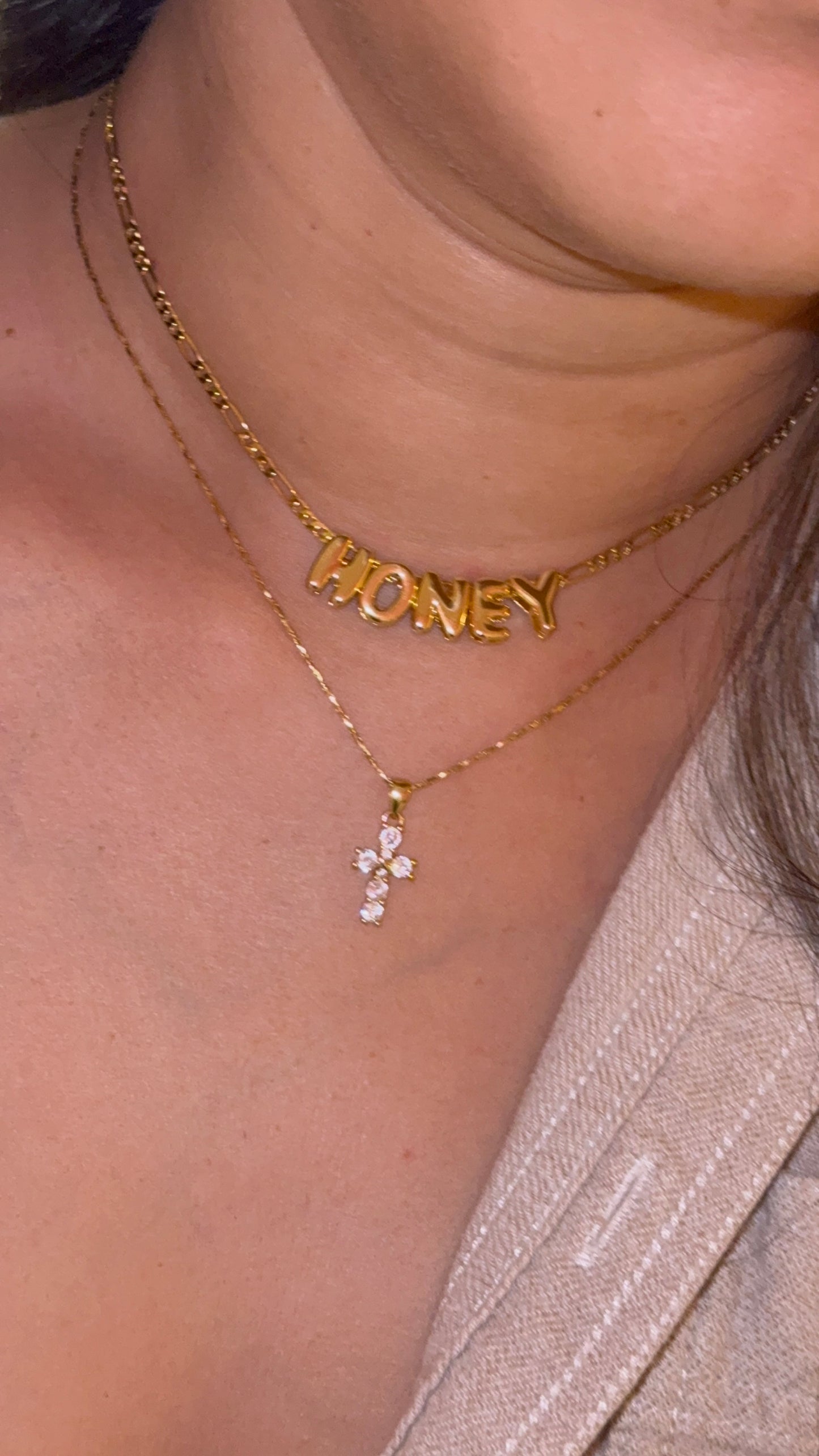 Mini Bubble Letters Gold