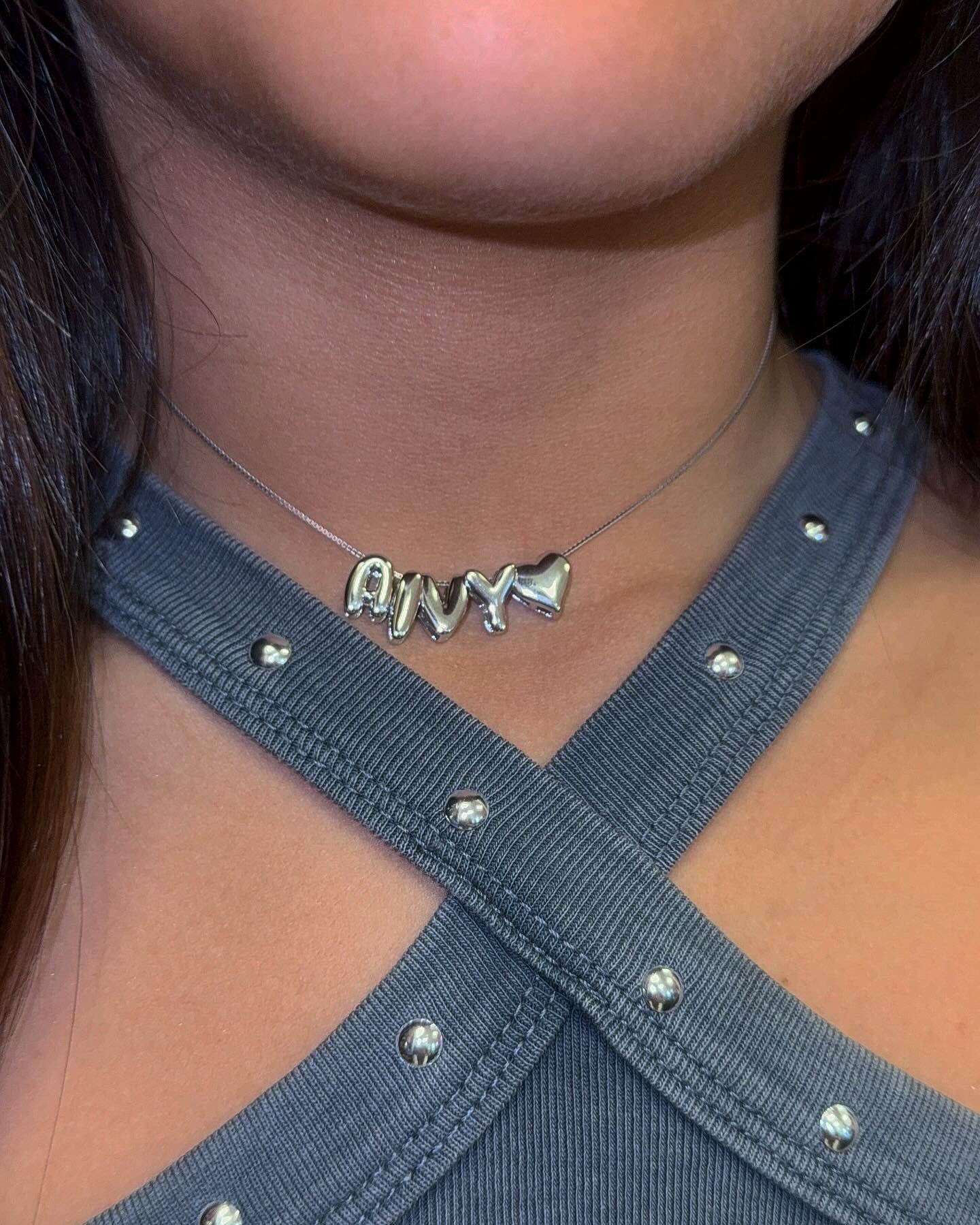Mini Bubble Letters - Silver