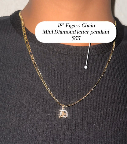 Mini Bling Letter Pendant