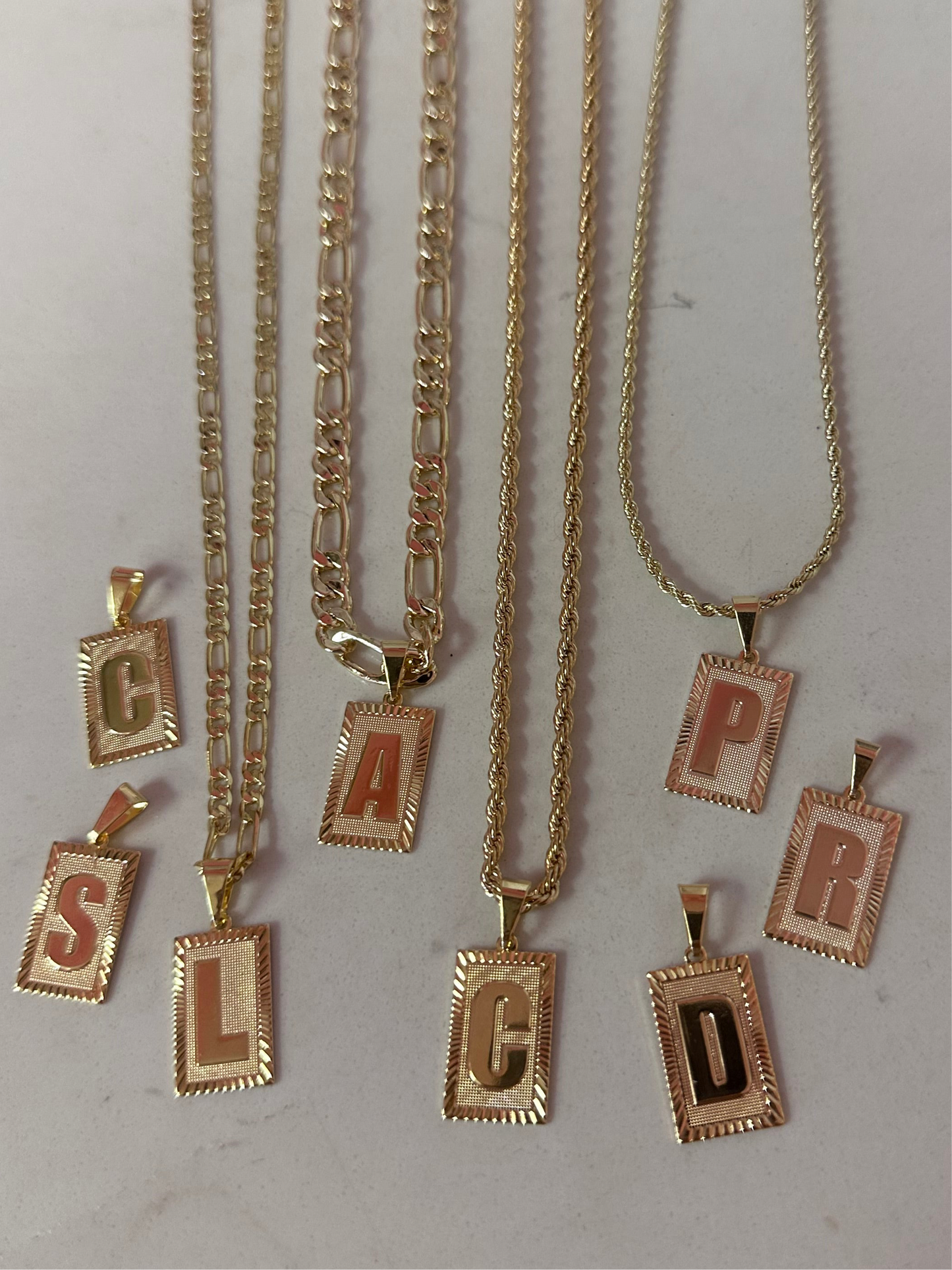 Large Solid Initial Pendant
