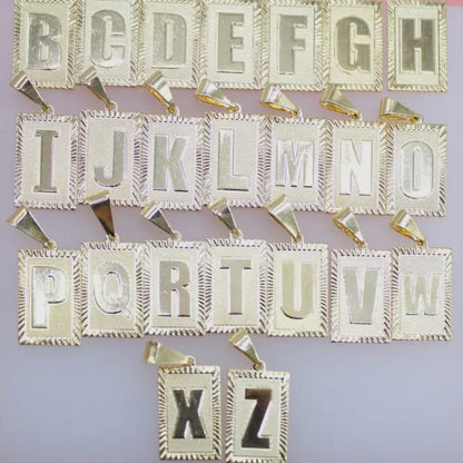Large Solid Initial Pendant