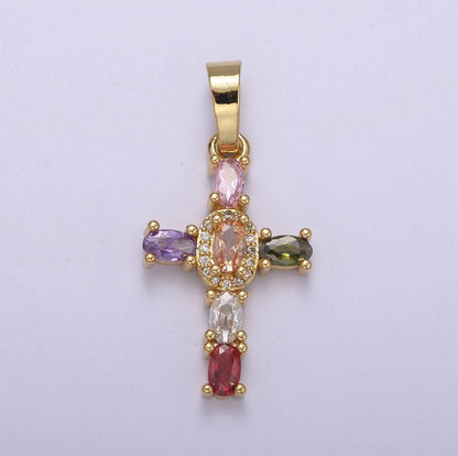 Pop of Color Cross Pendant