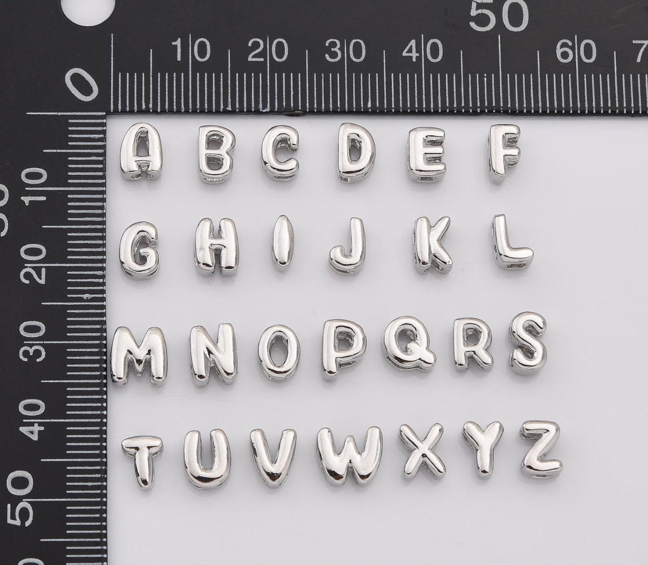 Mini Bubble Letters - Silver