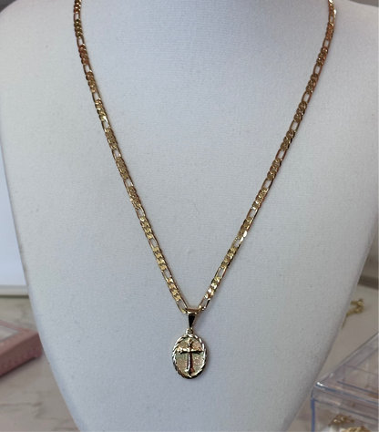 Oval Cross Pendant