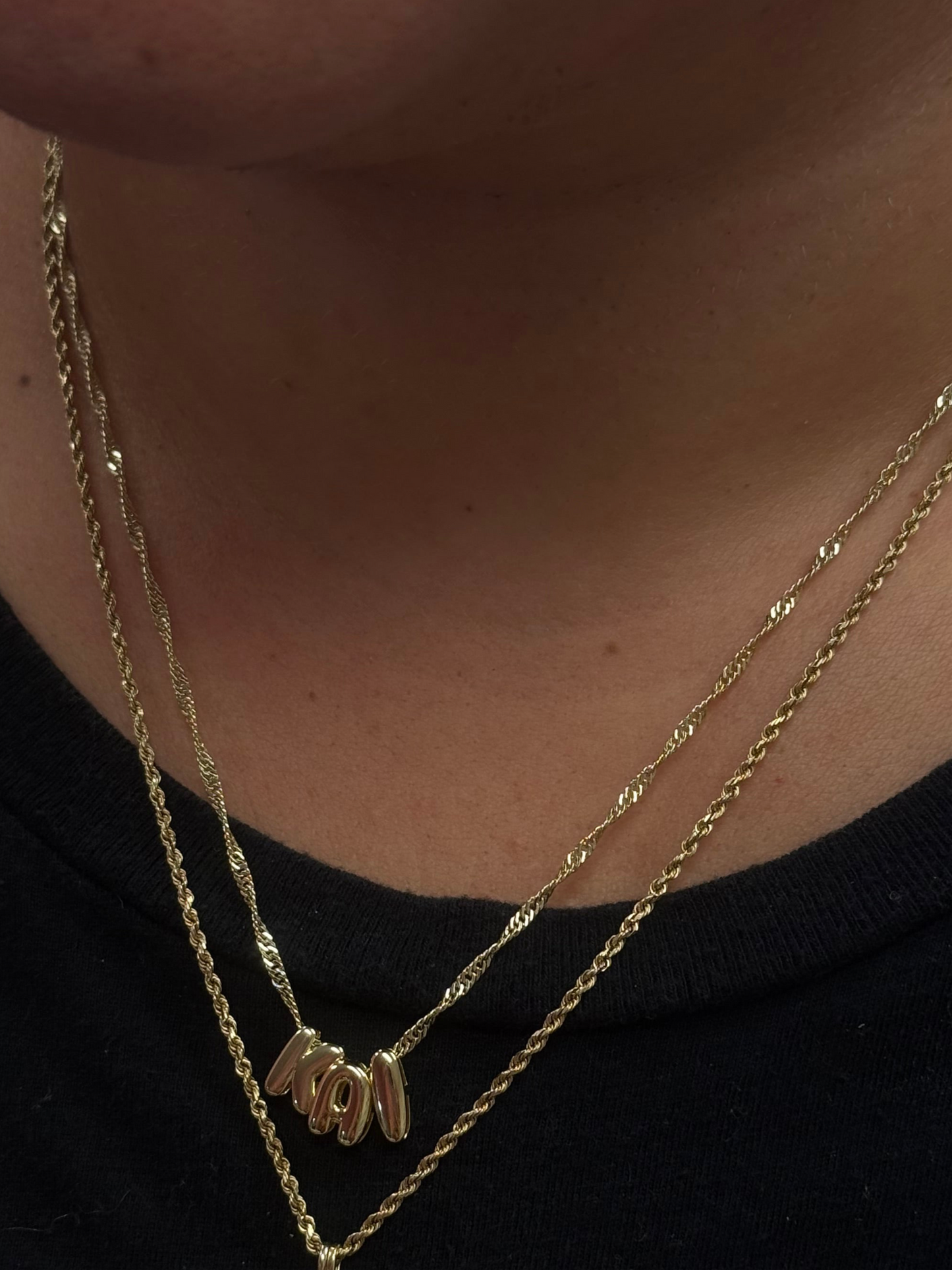 Mini Bubble Letters Gold