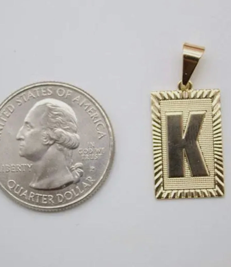 Large Solid Initial Pendant