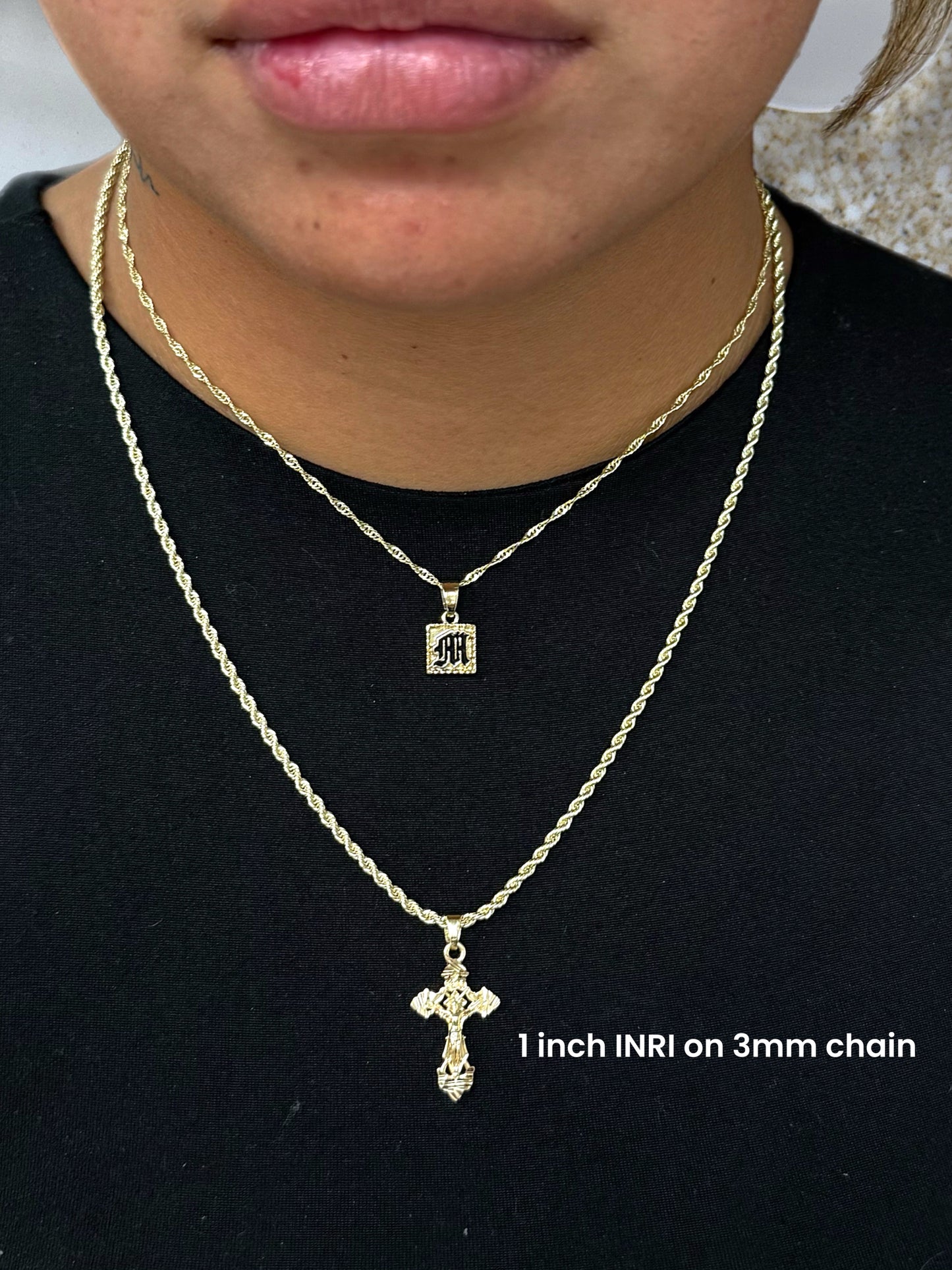 Inri Crucifix Cross Pendant