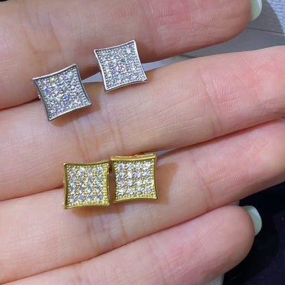 Men’s Mossanite Square Earrings