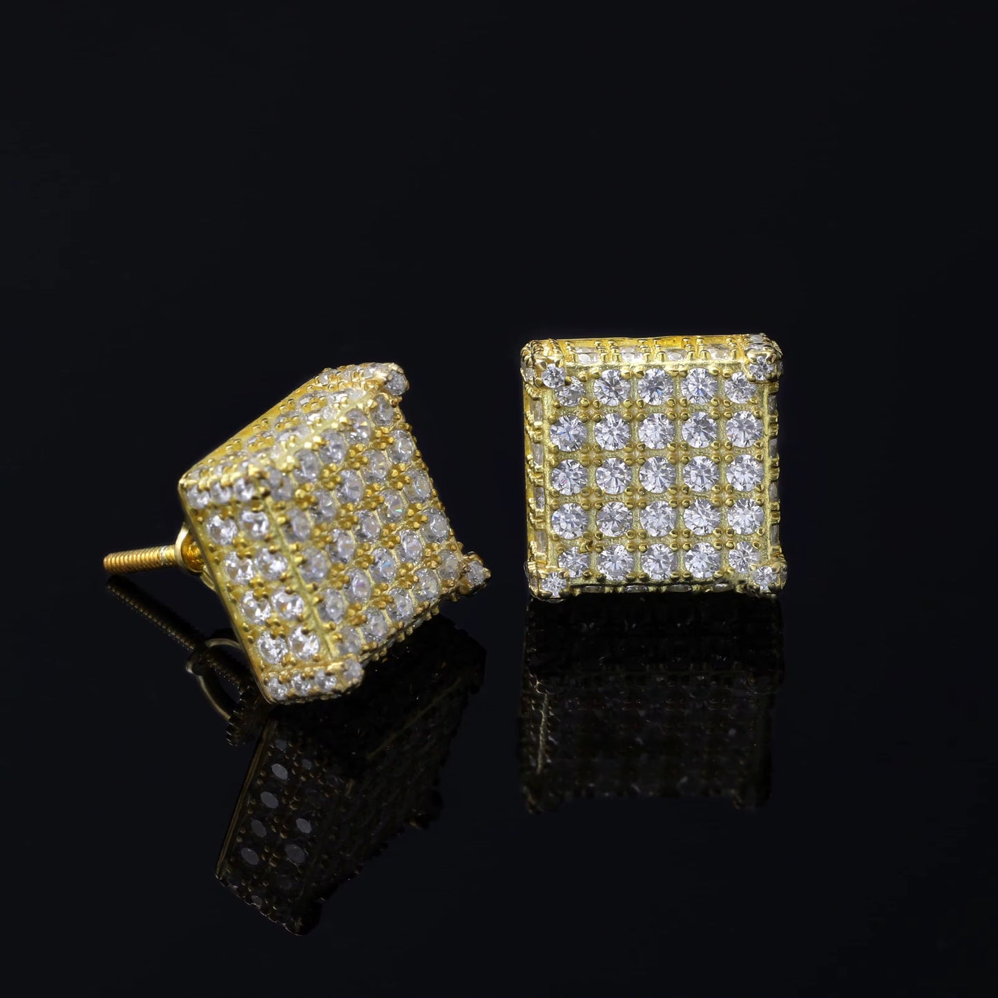 Men’s Mossanite Square Earrings