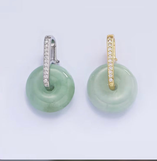 Silver Luxe Jade pendant