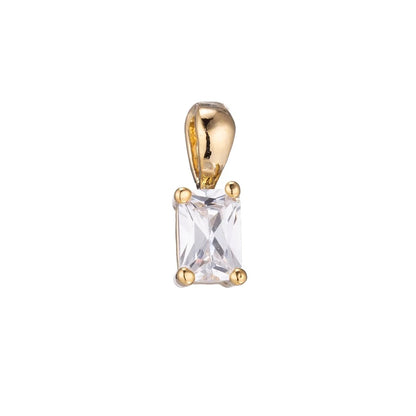 Emerald Cut CZ Pendant