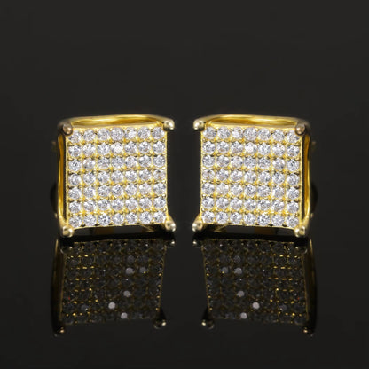 Men’s Mossanite Square Earrings