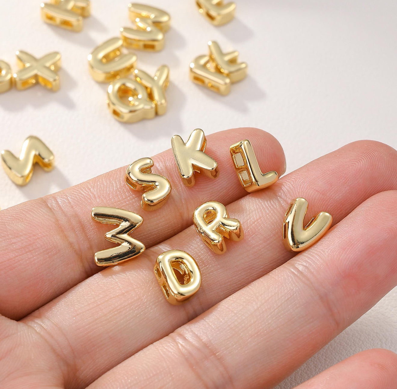 Mini Bubble Letters Gold