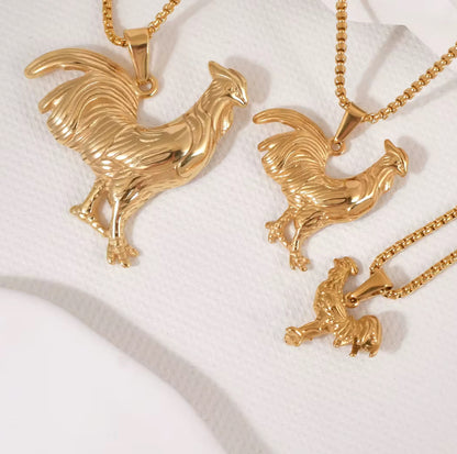Rooster Pendant 18K
